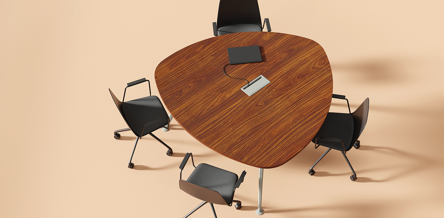 Mesa de reunião orgânica